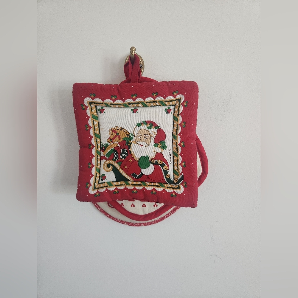 Vintage Franco & TC Christmas Holiday Pot Holders ( 3 Piece )